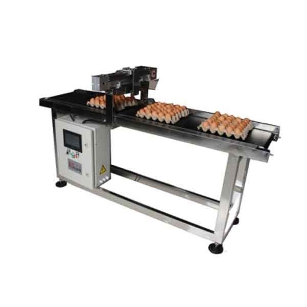 Conveyor de codificación de huevos con motor paso a paso de frecuencia variable 8s/ bandeja para impresión